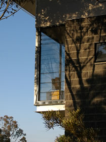 Glass room in the trees