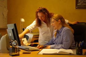 At the office